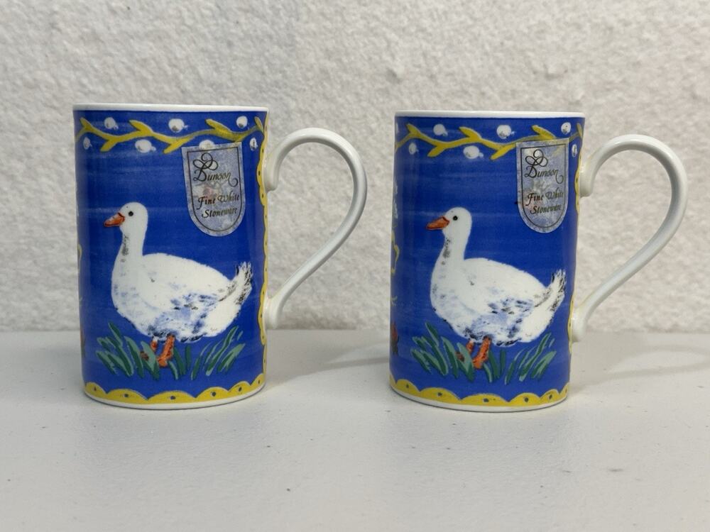 Dunoon Stoneware Paysan Geese Mug Designed Chrissie Jenkins Made in Scotland VTG